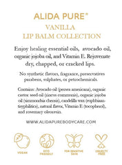 ALIDA PURE recyclable packaging emphasizes sustainable lip care.
