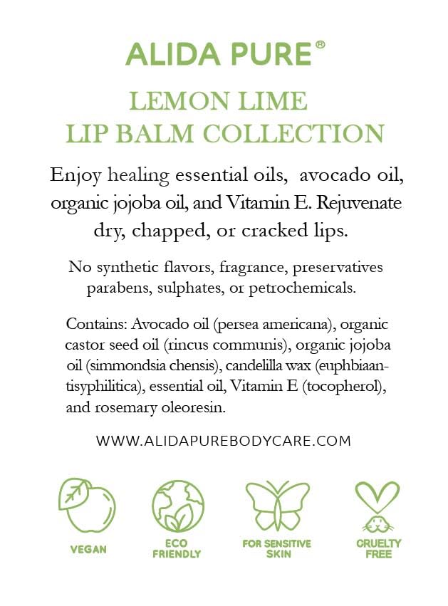 ALIDA PURE vegan lip balm with cruelty-free credentials and natural oils
