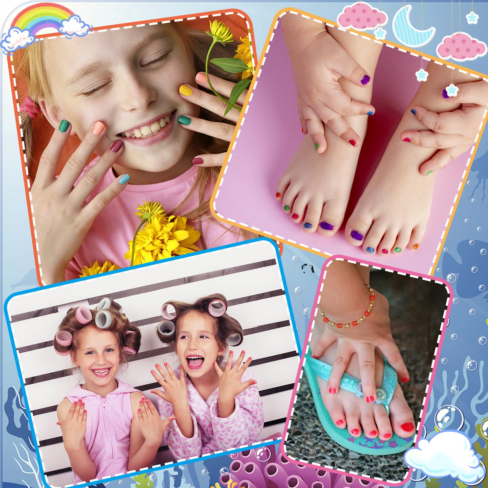ALIKOSSTOR peel-off nail polish action shows simple removal without remover.