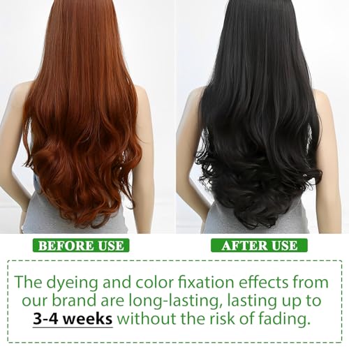 ALIVER Hair Dye Shampoo at-home use scene in bathroom setting.