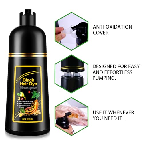 ALIVER Hair Dye Shampoo packaging highlights hypoallergenic formula.