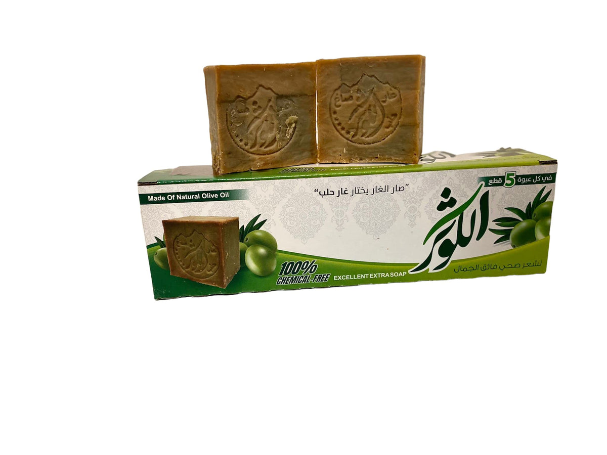 ALKAWTHAR Laurel Olive Oil soap bar set5 bar1 – nourishing oil blend for silky skin and hair