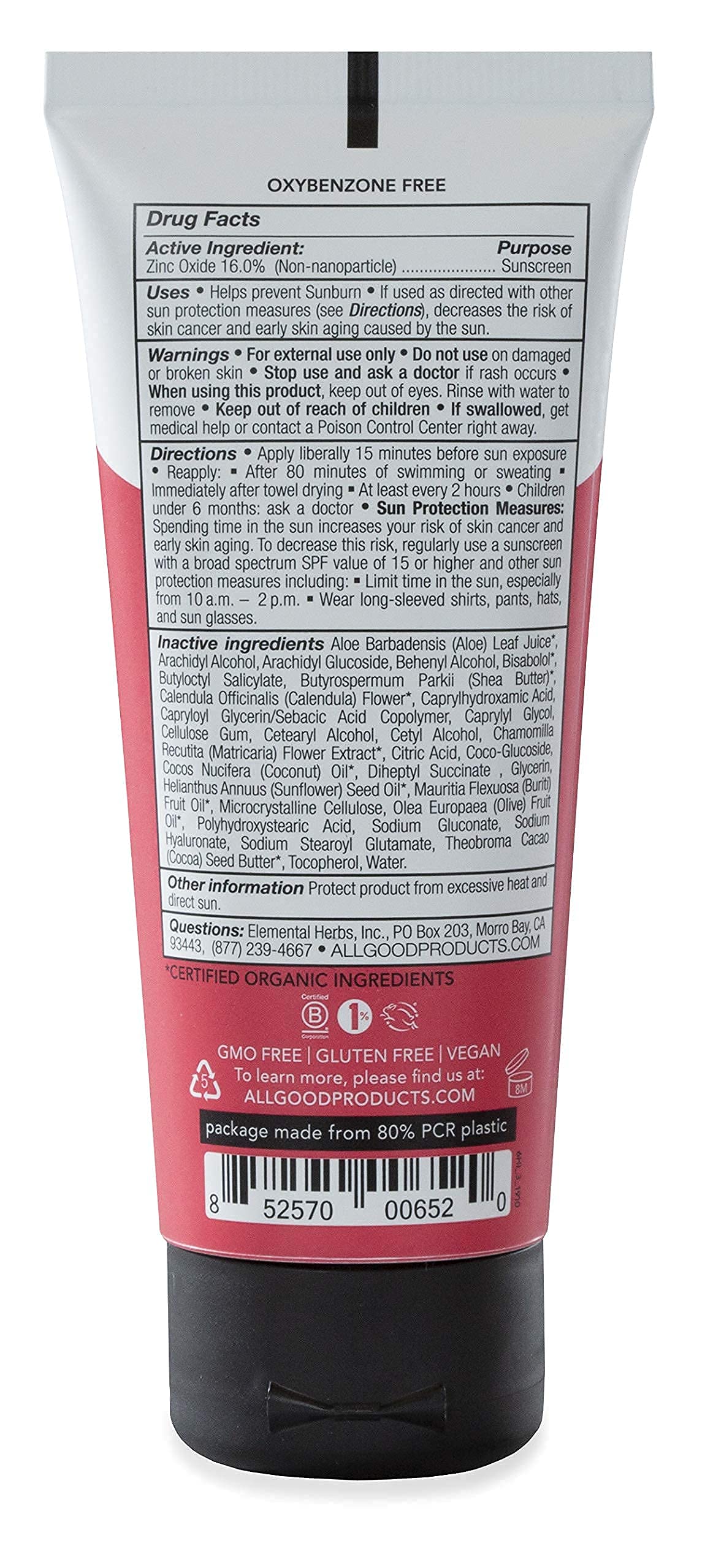 Reef-friendly All Good packaging signaling coral-safe sunscreen.
