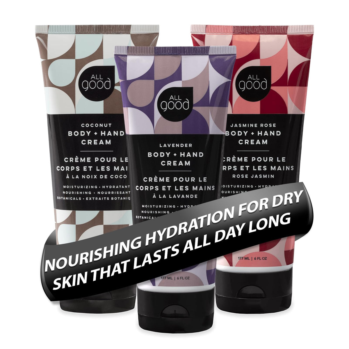 All Good Hand & Body Lotion coconut bottle for daily hydration.