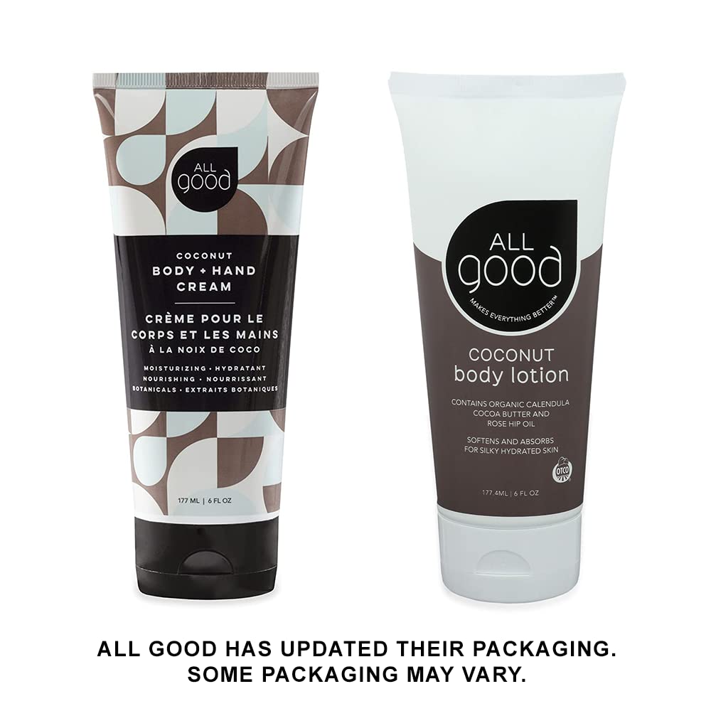 All Good Hand and Body Lotion creamy texture application close-up for smooth, non-greasy hydration.