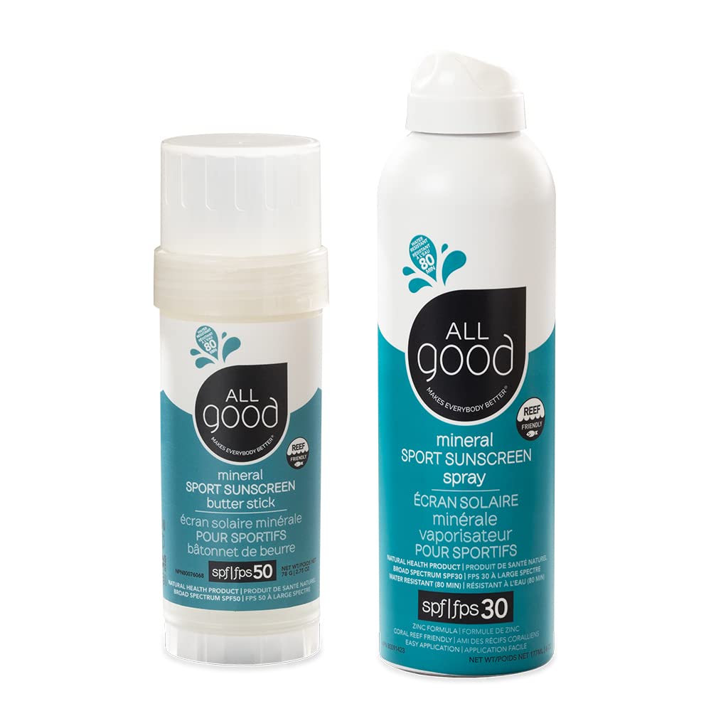 All Good Sport SPF 50 butter stick glides smoothly for hydrated protection on skin