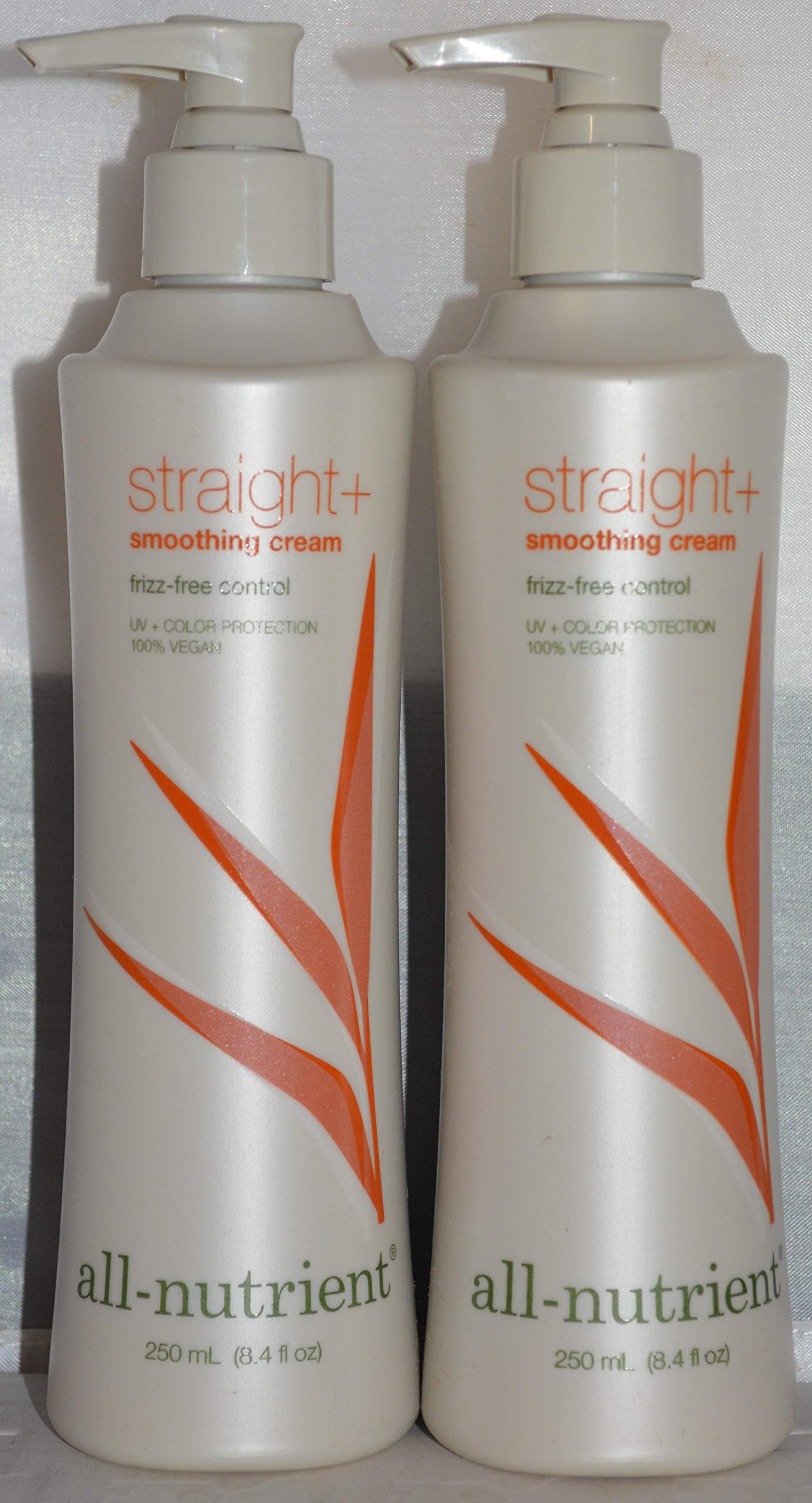 All-Nutrient Straight+ smoothing cream bottle for frizz control and hydration.
