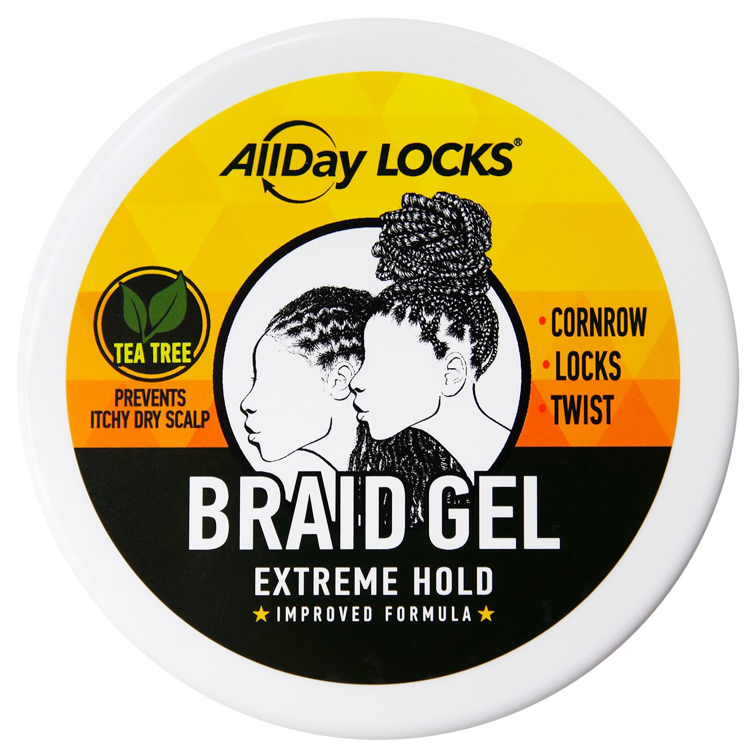Applying AllDay Locks Braid Gel to a hair section before braiding
