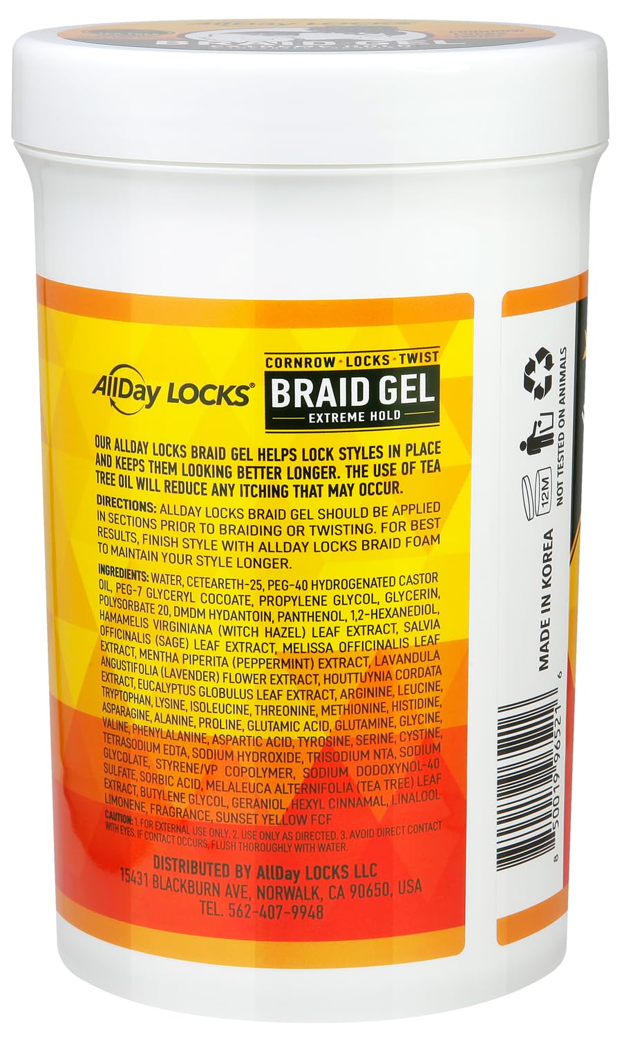 Defined cornrows styled with AllDay Locks Braid Gel