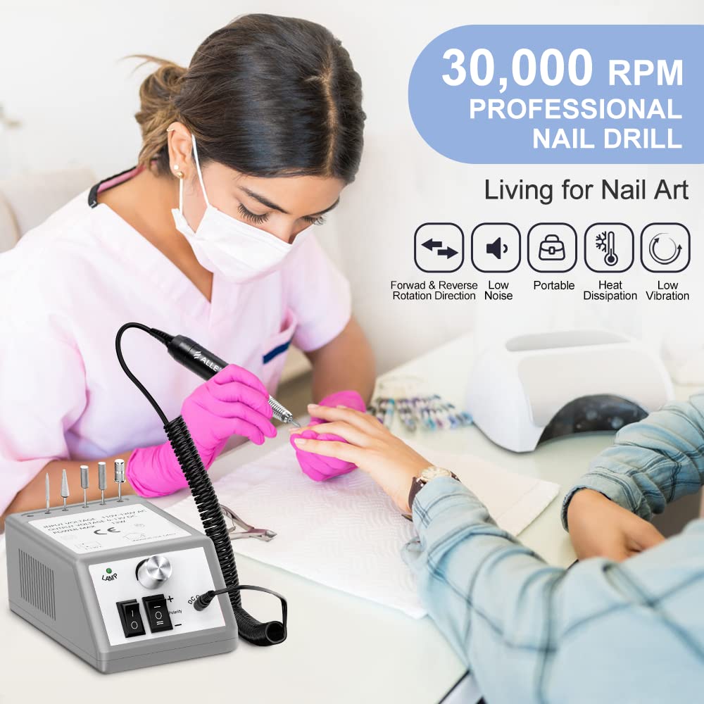 alles nail drill kit in box for home or salon use