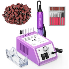 Alle's nail drill machine front view in purple for at-home manicures.