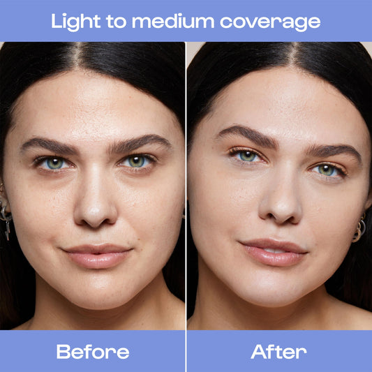 ALLEYOOP Game Face Concealer brightens under-eye areas for a natural glow.