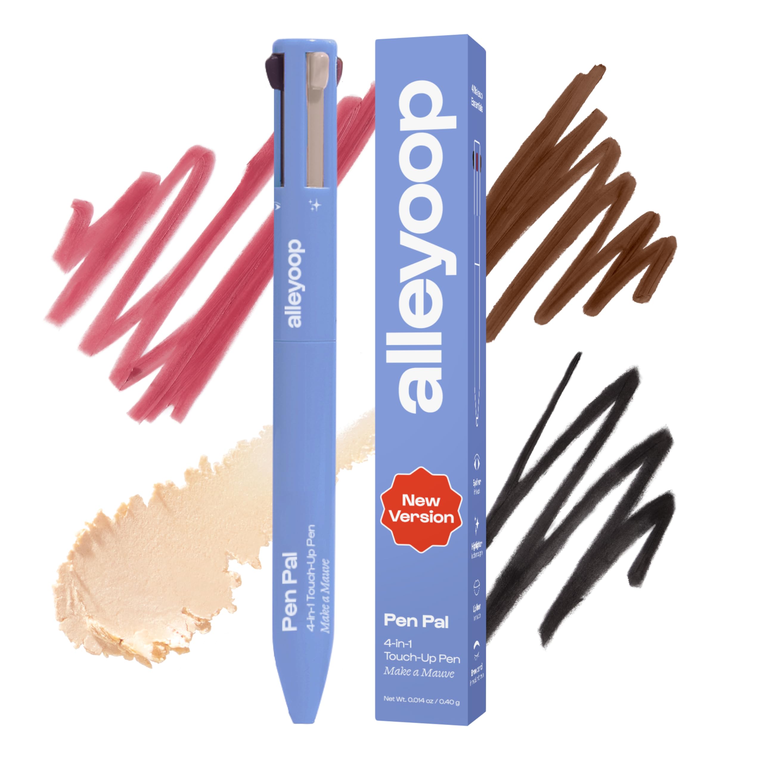 ALLEYOOP Pen Pal 4-in-1 makeup pen showing versatile all-in-one design for on-the-go beauty
