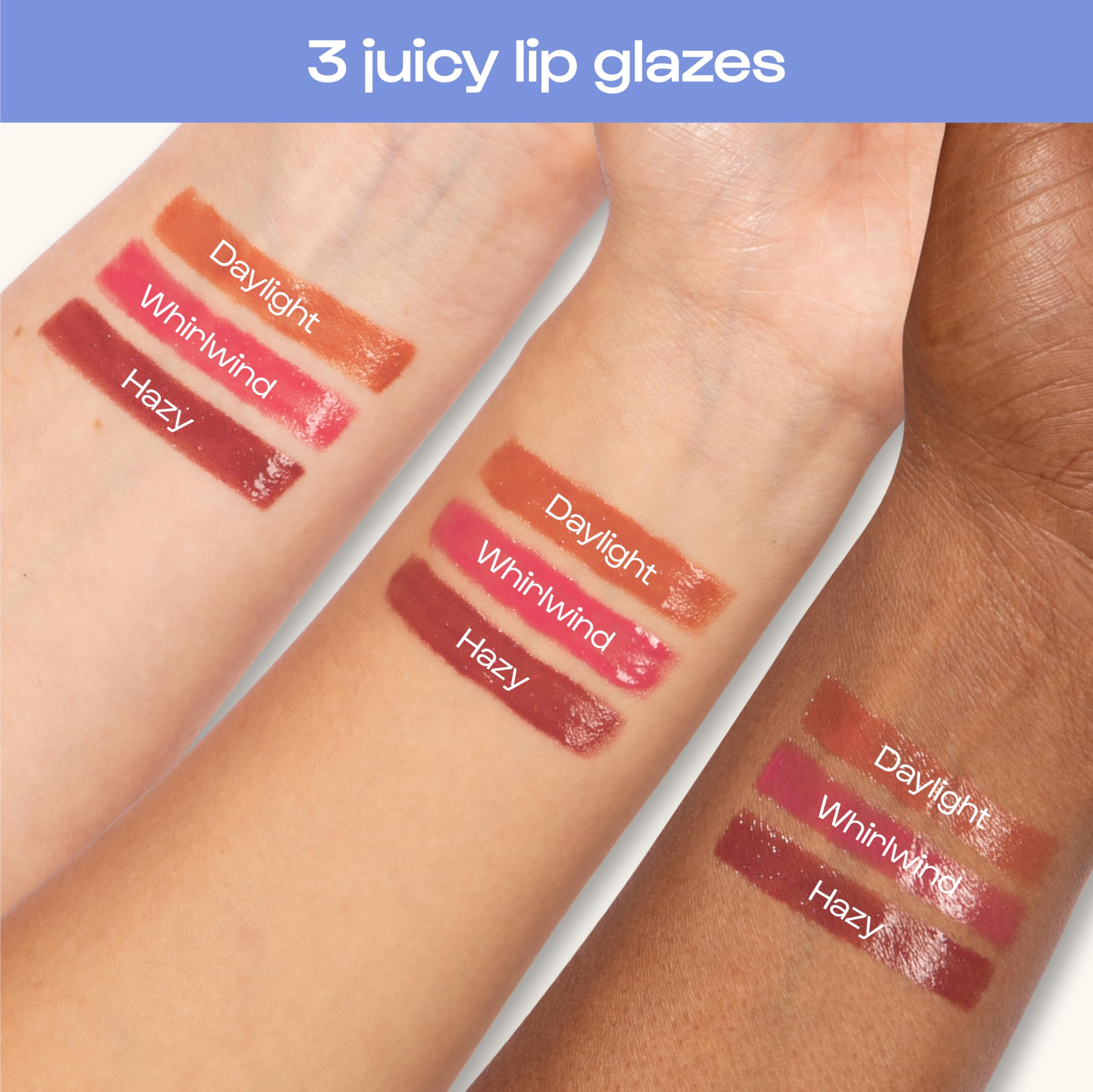 ALLEYOOP Lip Oil shows a subtle glossy shine with color payoff.