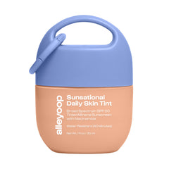 ALLEYOOP Sunsational bottle pump for easy, mess-free tinted SPF 50 application.