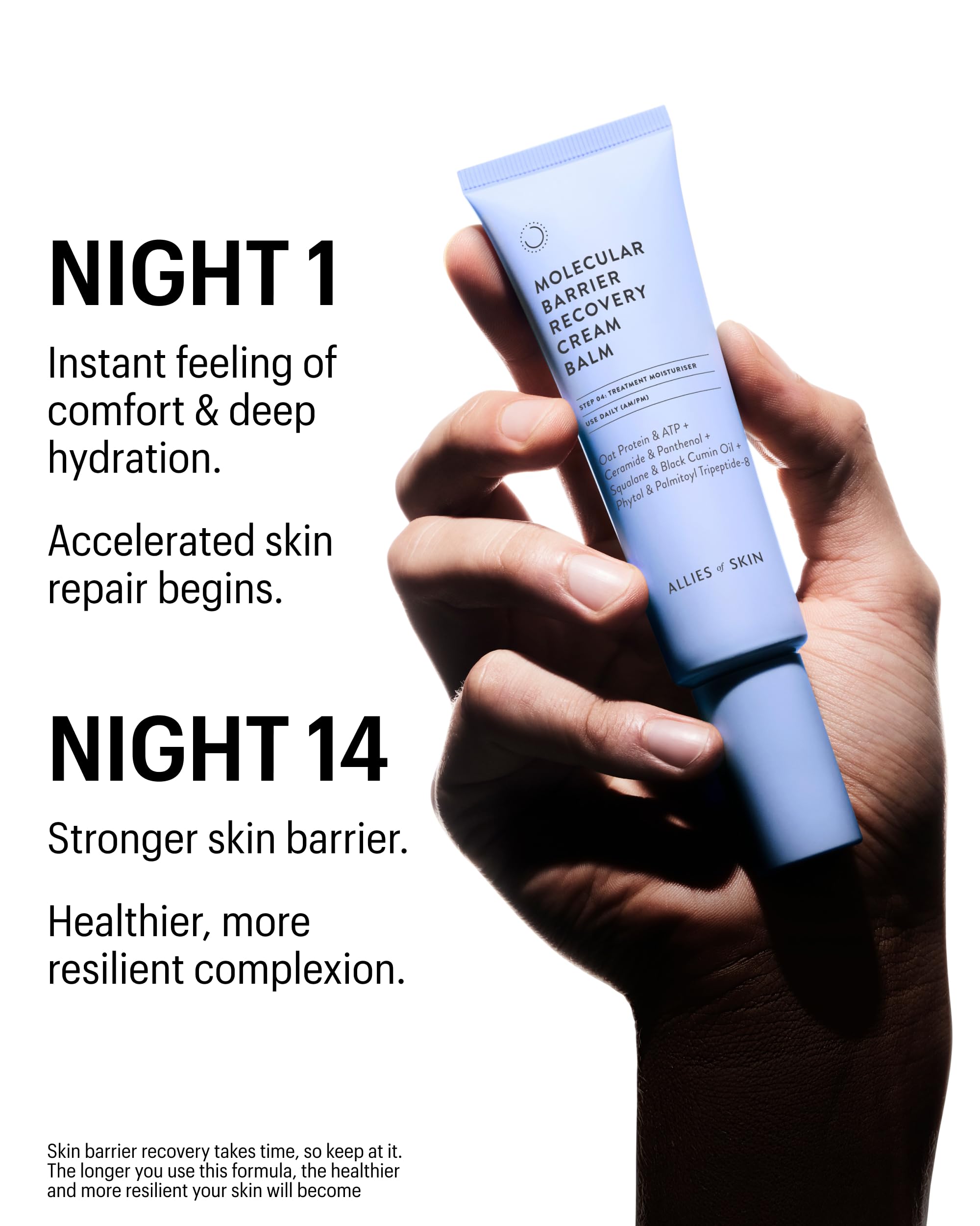Allies of Skin Molecular Barrier Repair Cream Balm with ceramides and squalane boosts moisture