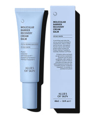 Allies of Skin Molecular Barrier Repair Cream Balm jar close-up shows rich texture for hydration