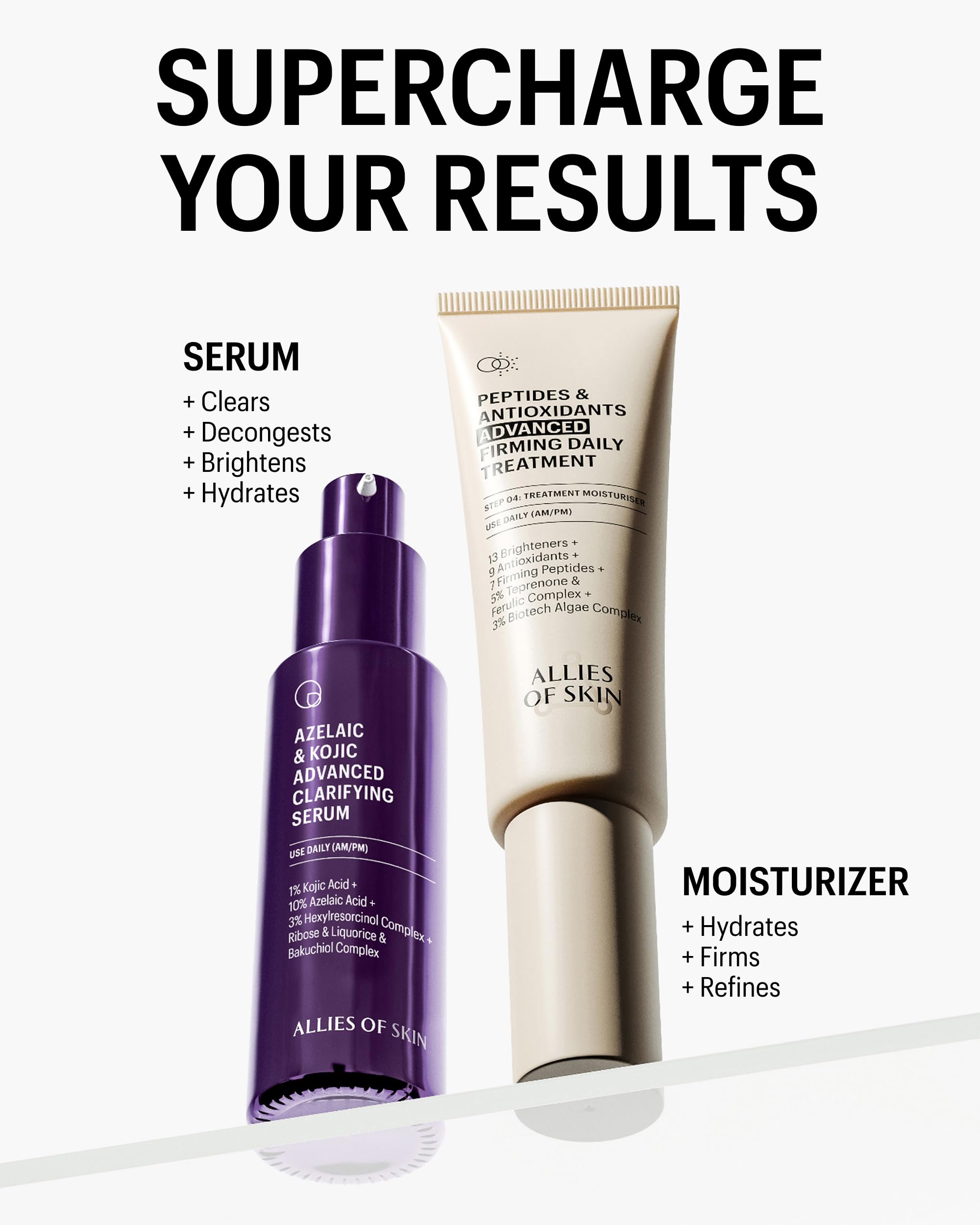 Allies of Skin dermatologist-tested, cruelty-free packaging signals safety.