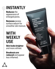Allies of Skin rhassoul clay blend shown on skin surface for decongestion