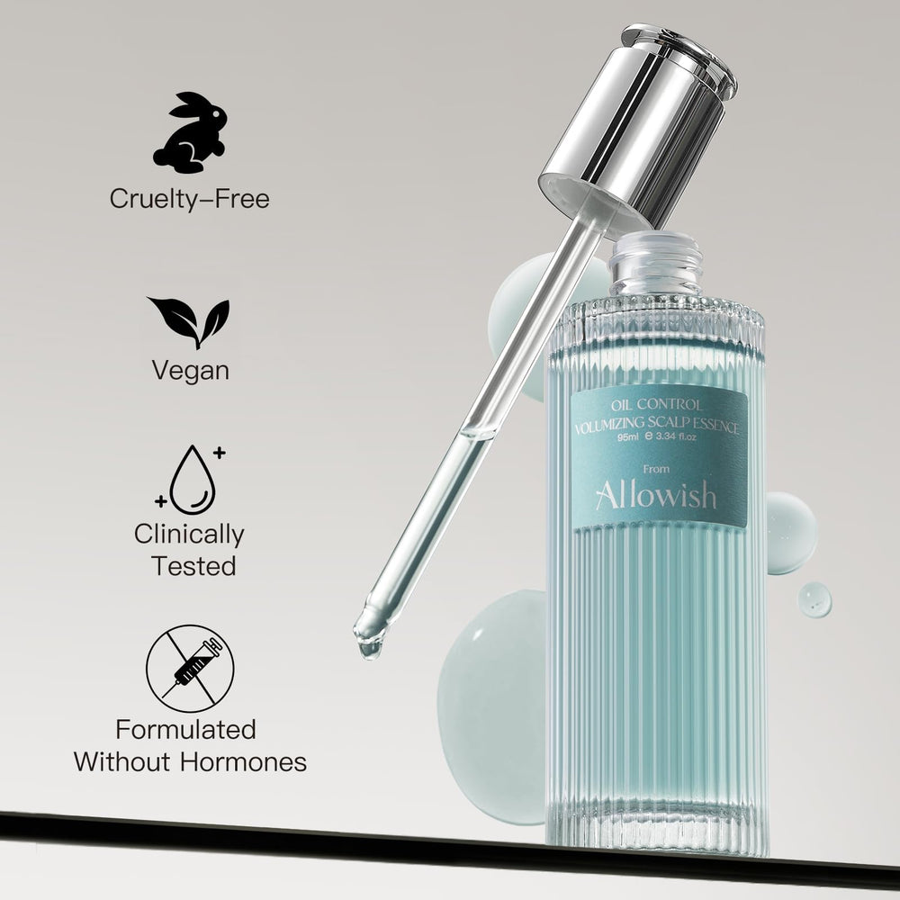 ALLOWISH ingredients glyceryl glucoside and lavender close-up for soothing scalp care