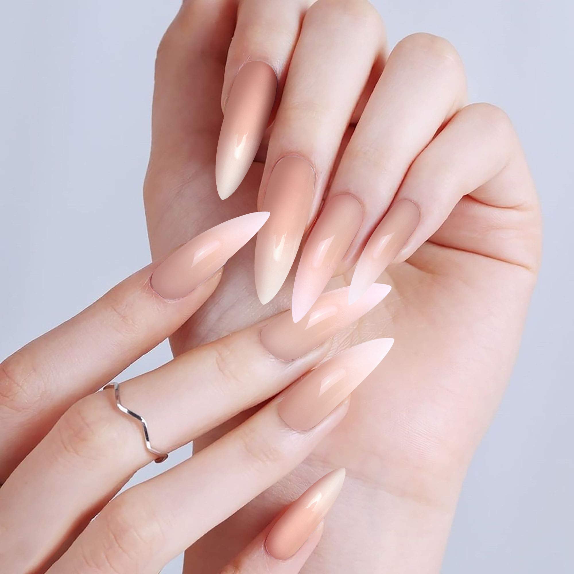 Allstarry 120pcs press-on nails kit for at-home manicure ease