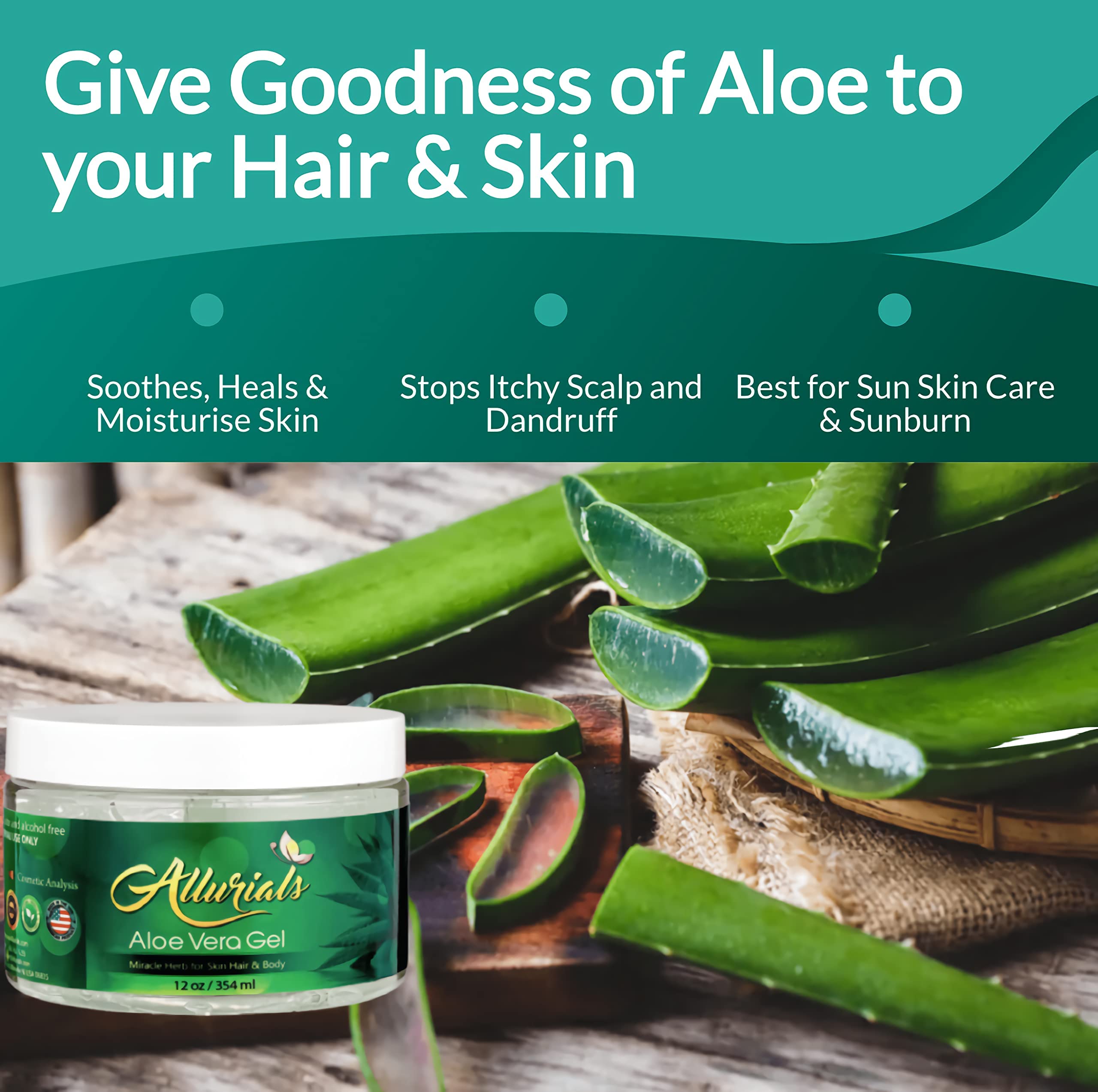 Cooling effect of Allurials Aloe Vera Gel after sun exposure.