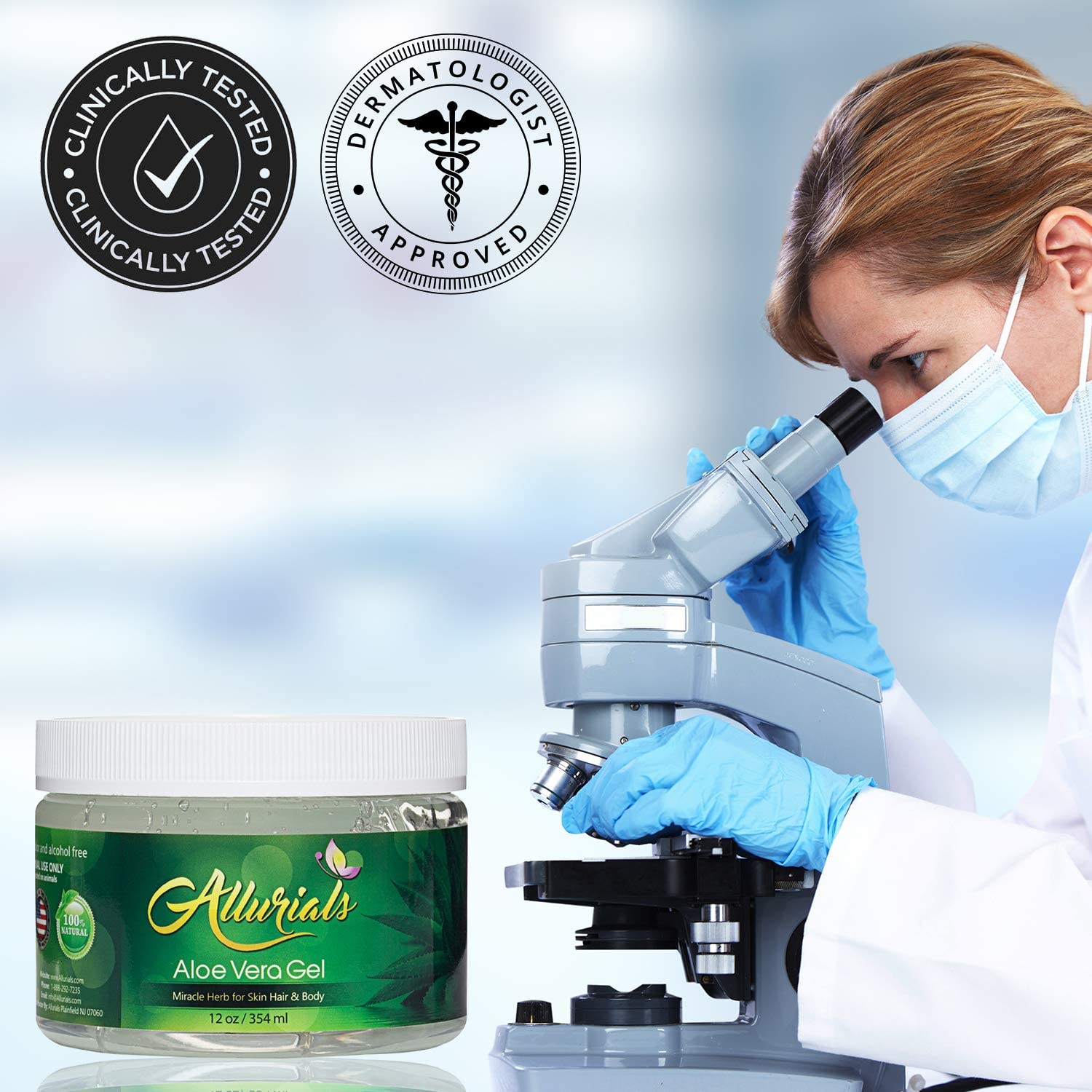 Environmentally friendly packaging and cruelty-free Allurials gel.