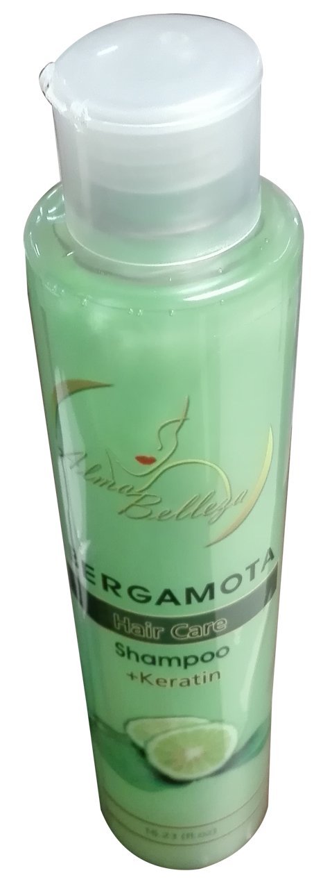 Alma Belleza Bergamota hair strands glow, signaling smoothness and shine after washing.
