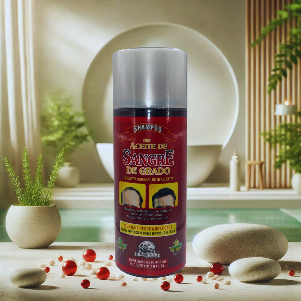 Alma Belleza Dragon's Blood Tree Shampoo label closeup highlights natural ingredients