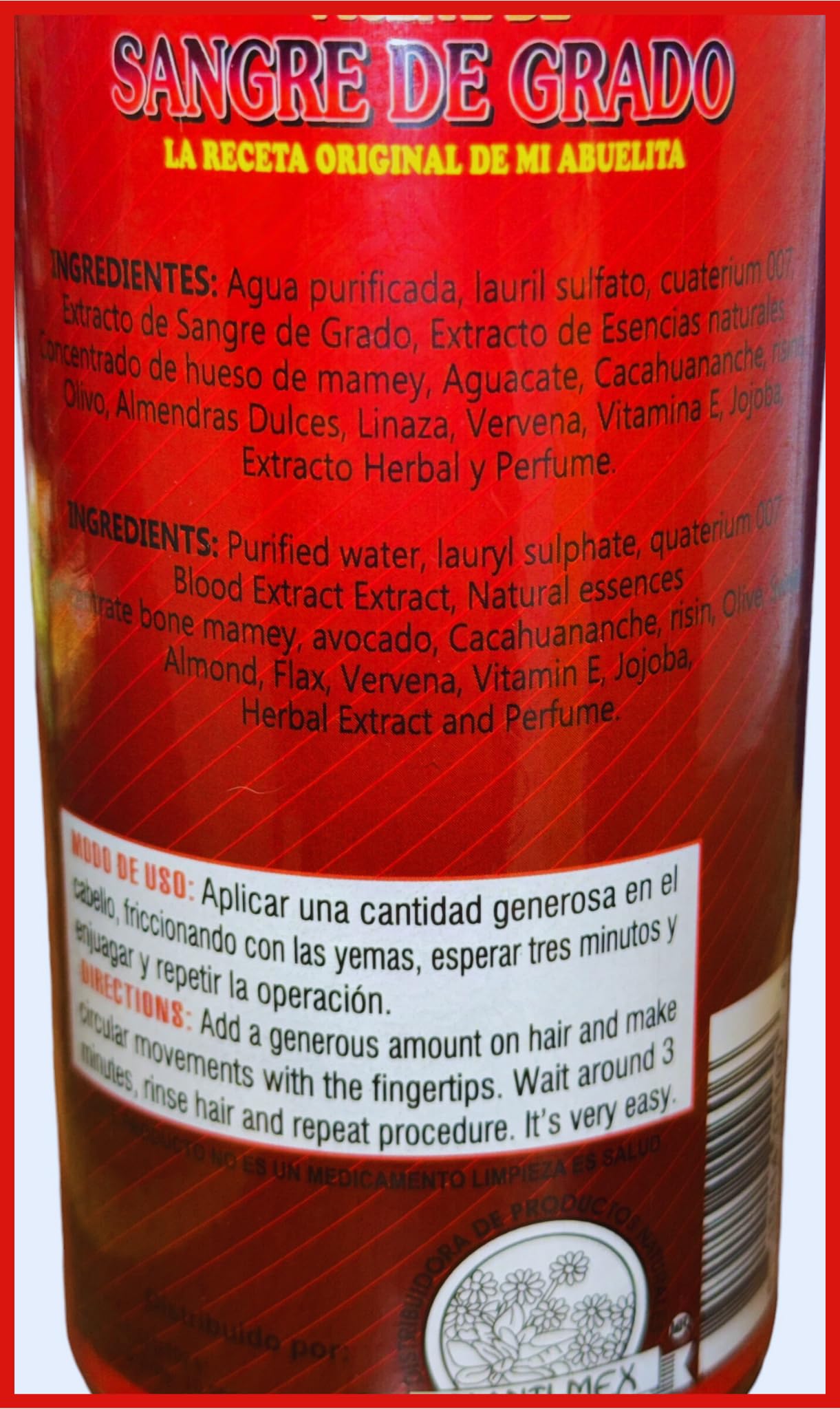 Alma Belleza Shampoo jojoba oil vitamin E adds conditioning benefits