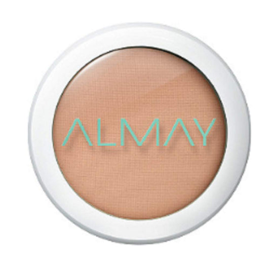 Almay Clear Complexion pressed powder front view showing oil control in action