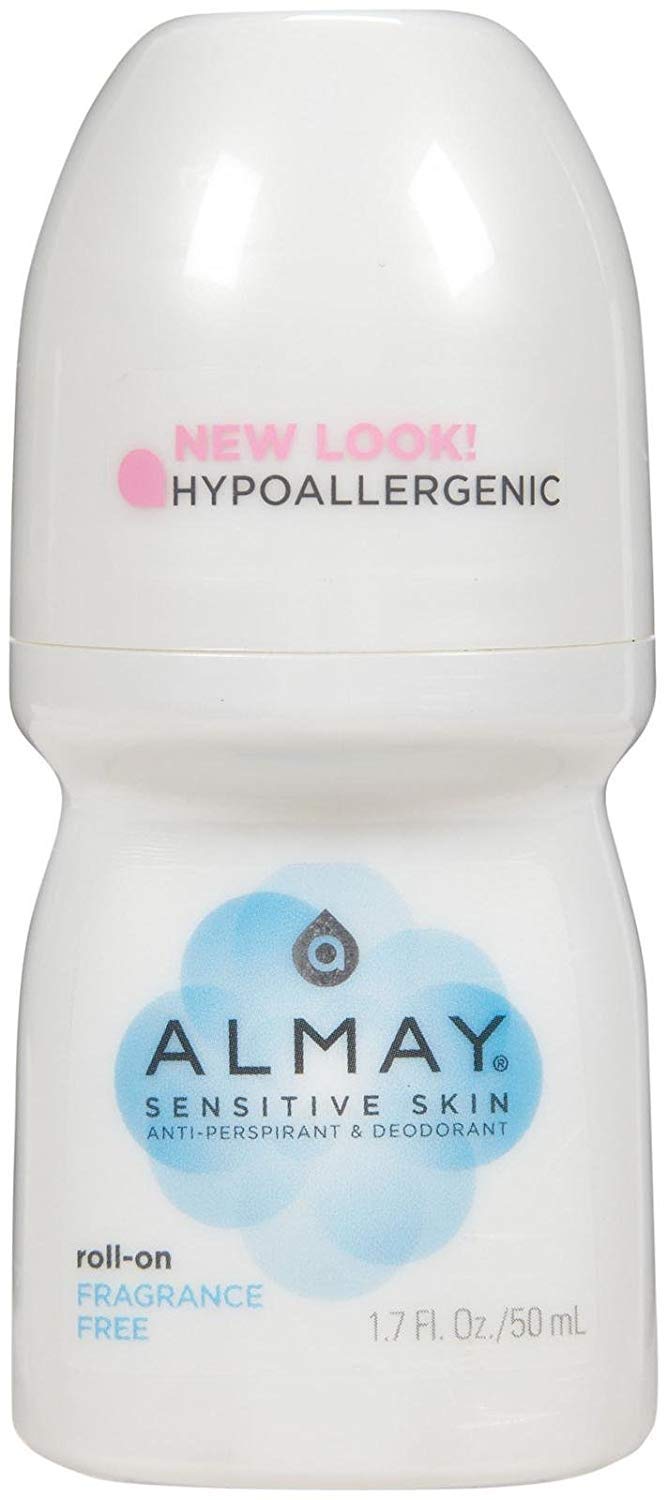 Almay daily-use roll-on in a compact pack for travel