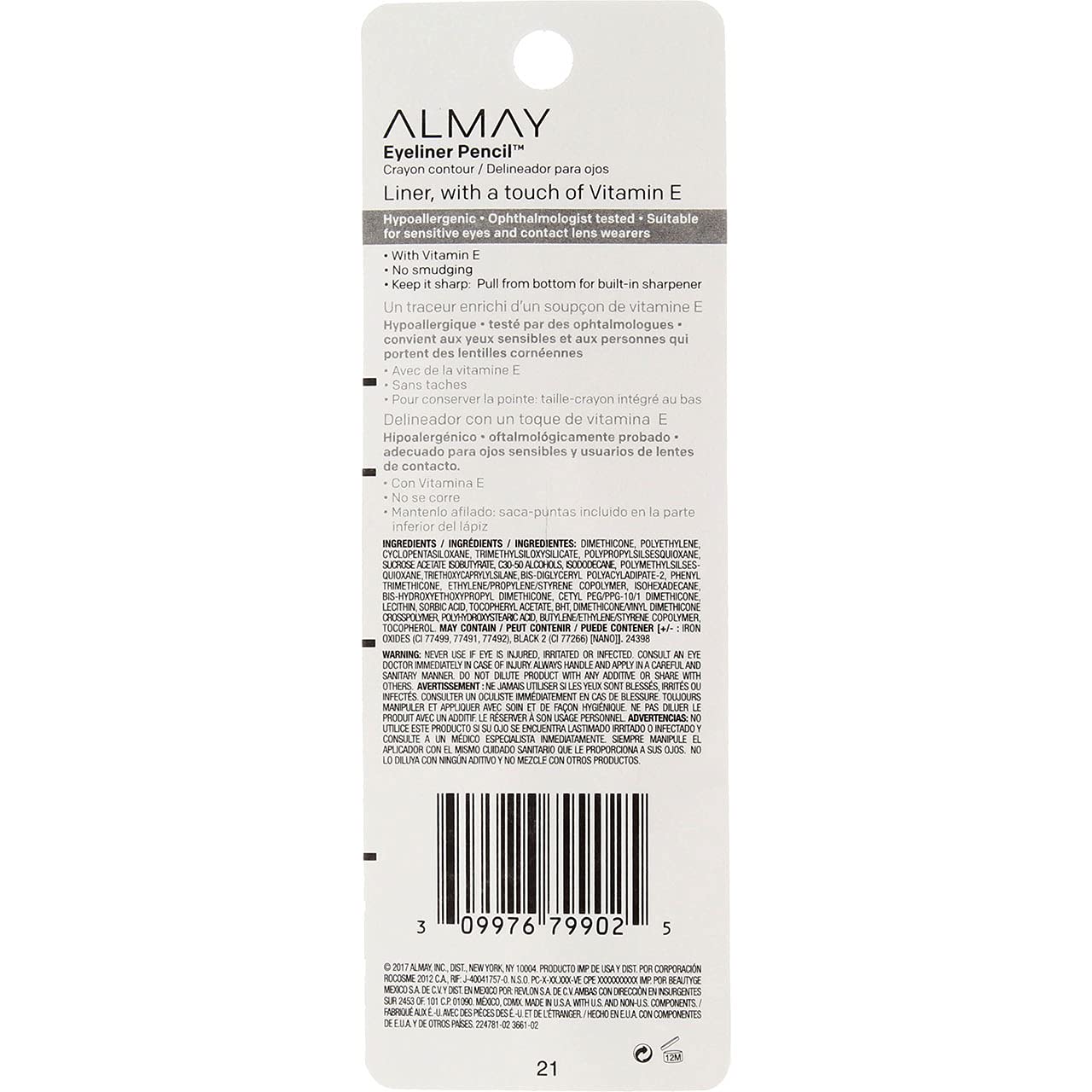 Almay Eyeliner Pencil Black Brown 206 easy routine makeup use.