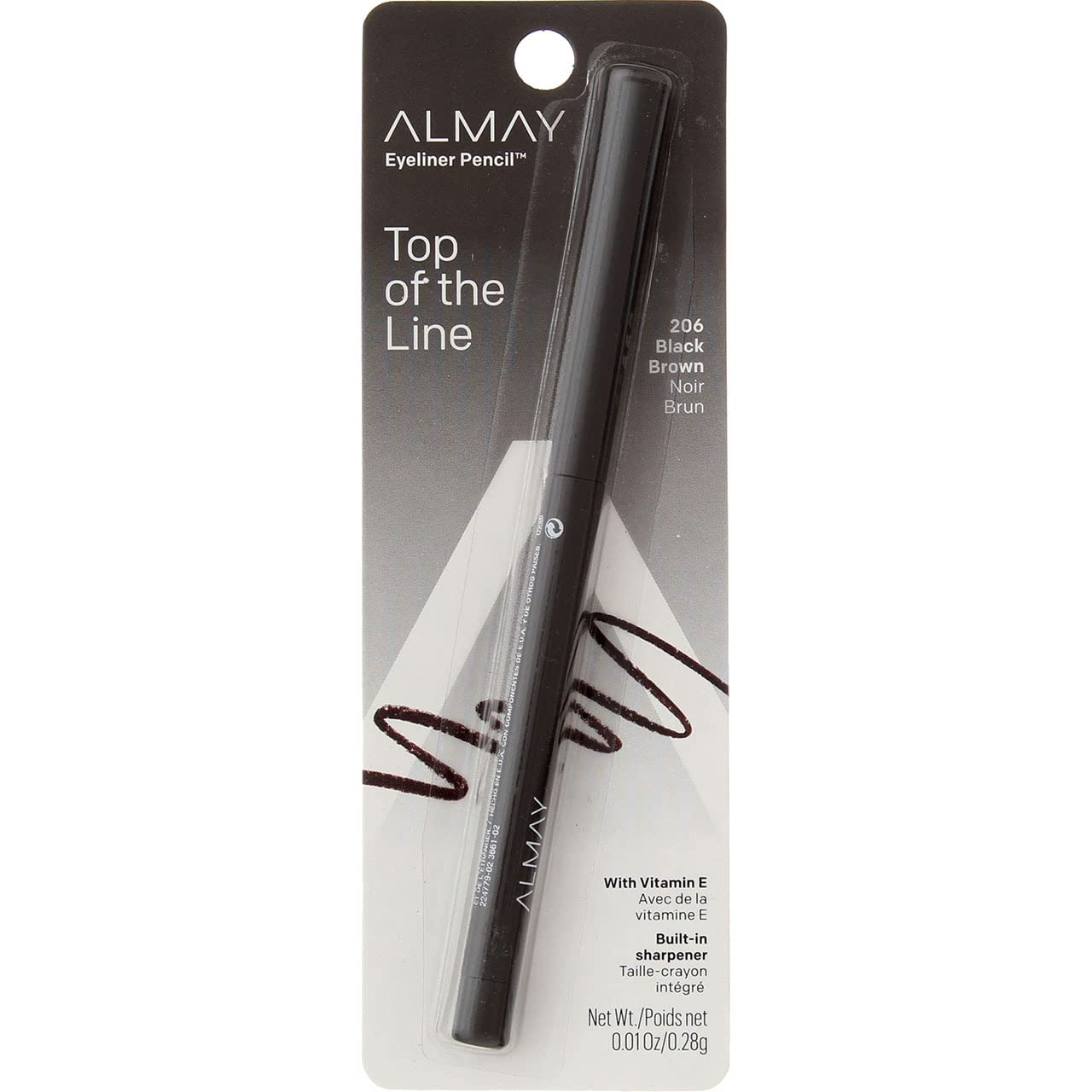 Almay Eyeliner Pencil Black Brown 206 four-pack provides backups.