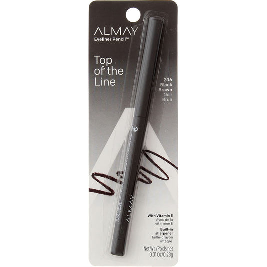 Almay Eyeliner Pencil Black Brown 206 tip detail enables smooth application.