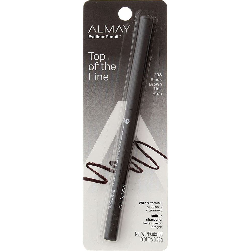Almay Eyeliner Pencil Black Brown 206 wear lasts on lids.