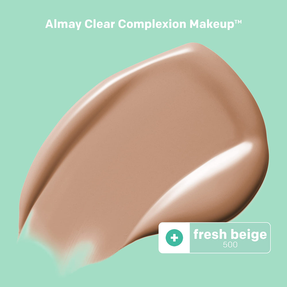 Creamy foundation texture swirl demonstrating buildable coverage with a soft matte look