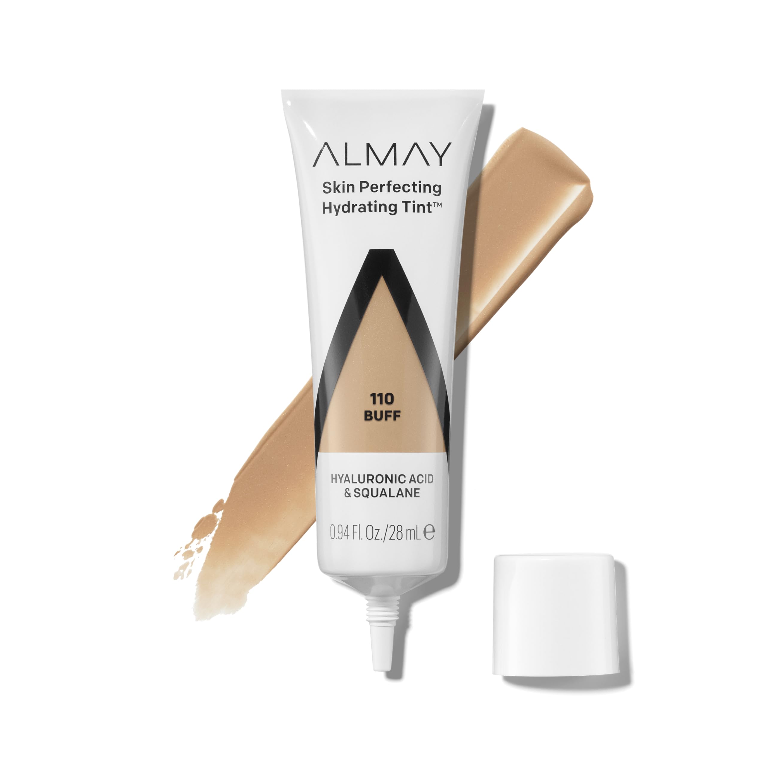 Almay Hydrating Liquid Foundation Tint bottle showing a natural dewy finish.