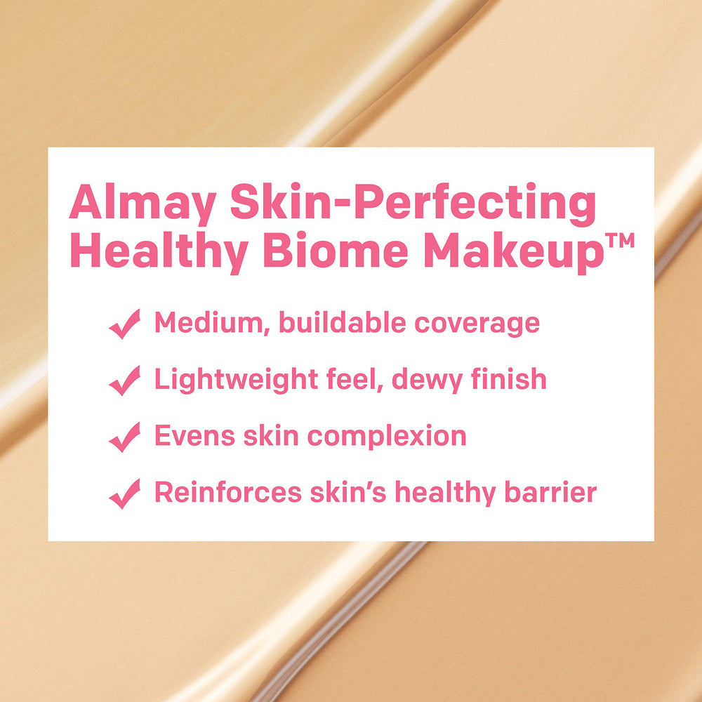 Almay Skin Perfecting Healthy Biome Foundation SPF 25 protecting skin daily