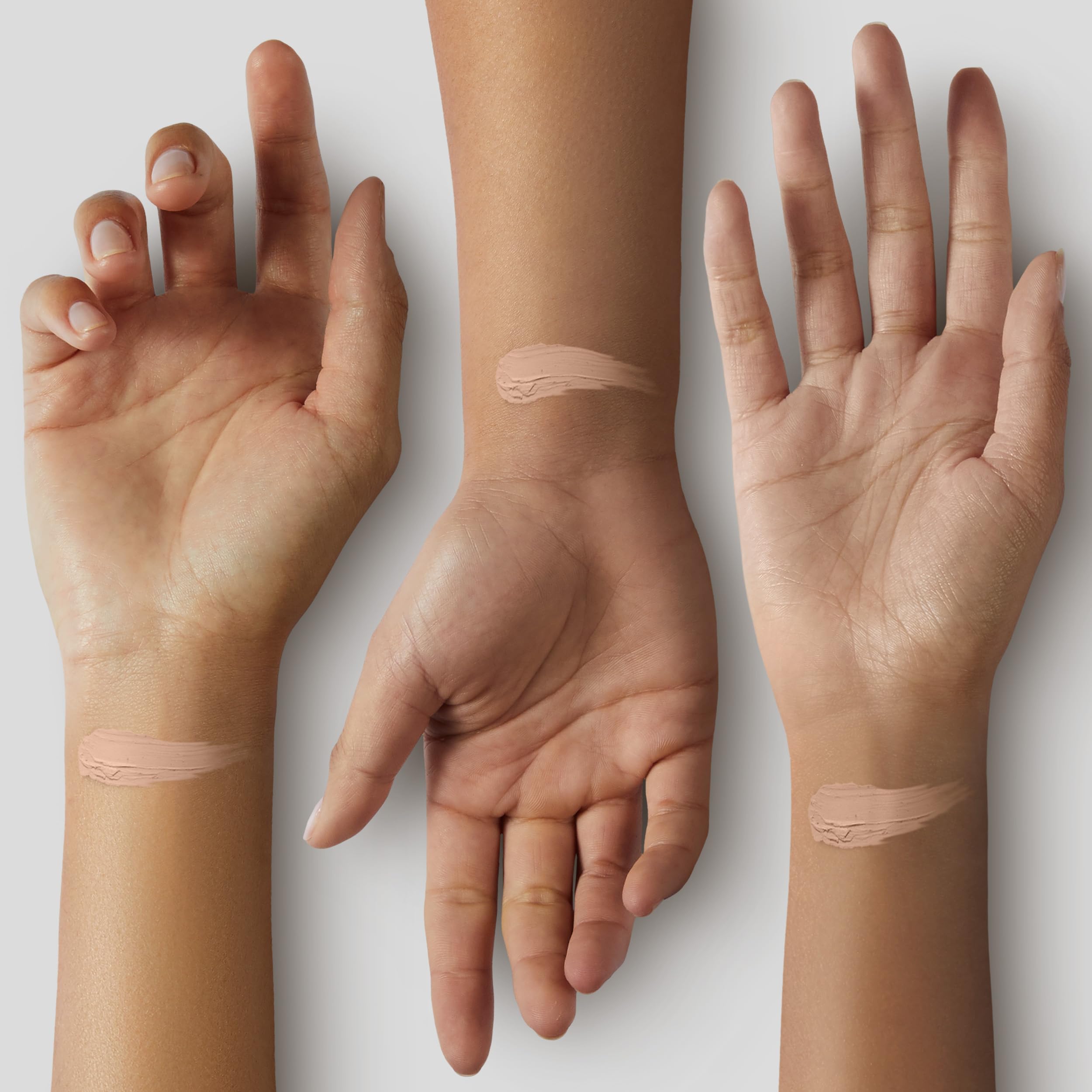 Soft matte finish applied on skin indicating all-day wear without cakiness