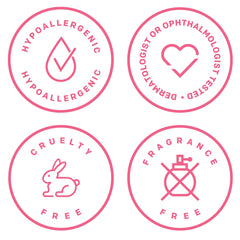 Almay packaging highlights hypoallergenic and cruelty-free promise.