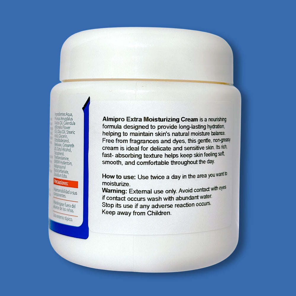 Almipro fragrance-free formula features calendula and almond oils in ingredients.