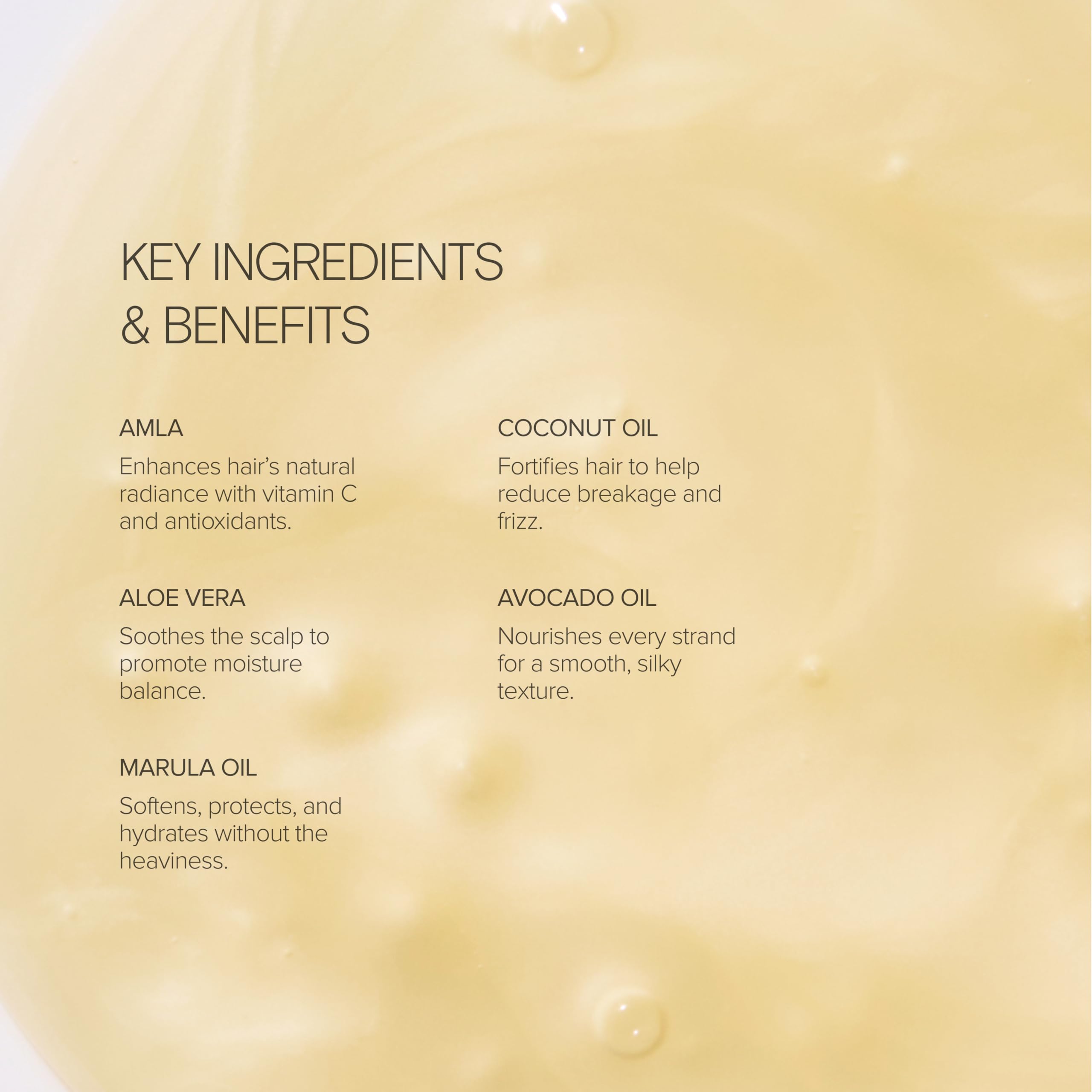 Close-up of Alo Shine Shampoo bottle highlighting frizz defense and soft hair.