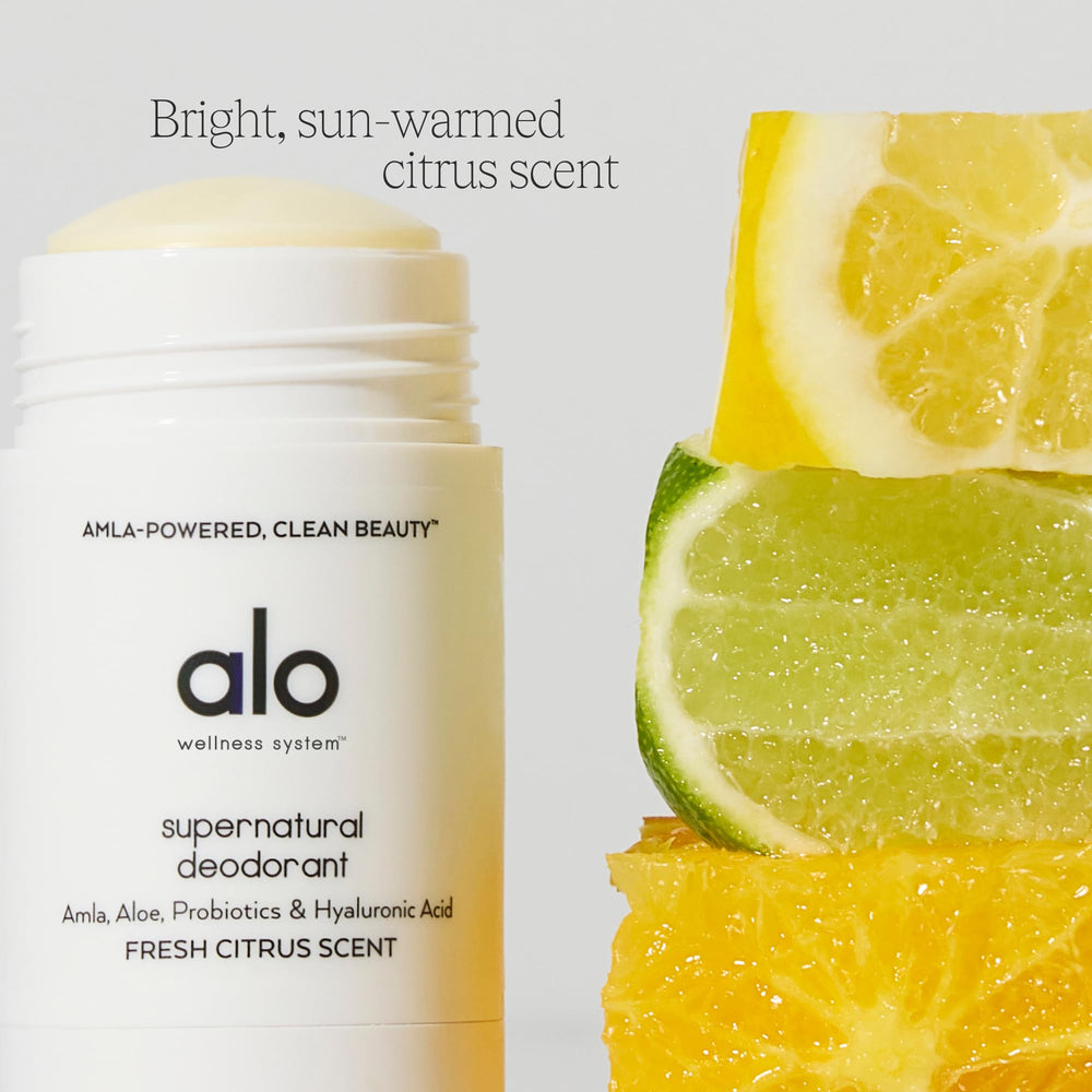 Alo Supernatural Deodorant glides smoothly without residue.