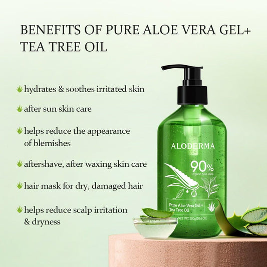 Aloderma Aloe leaf closeup highlighting fresh organic harvest for soothing hydration.