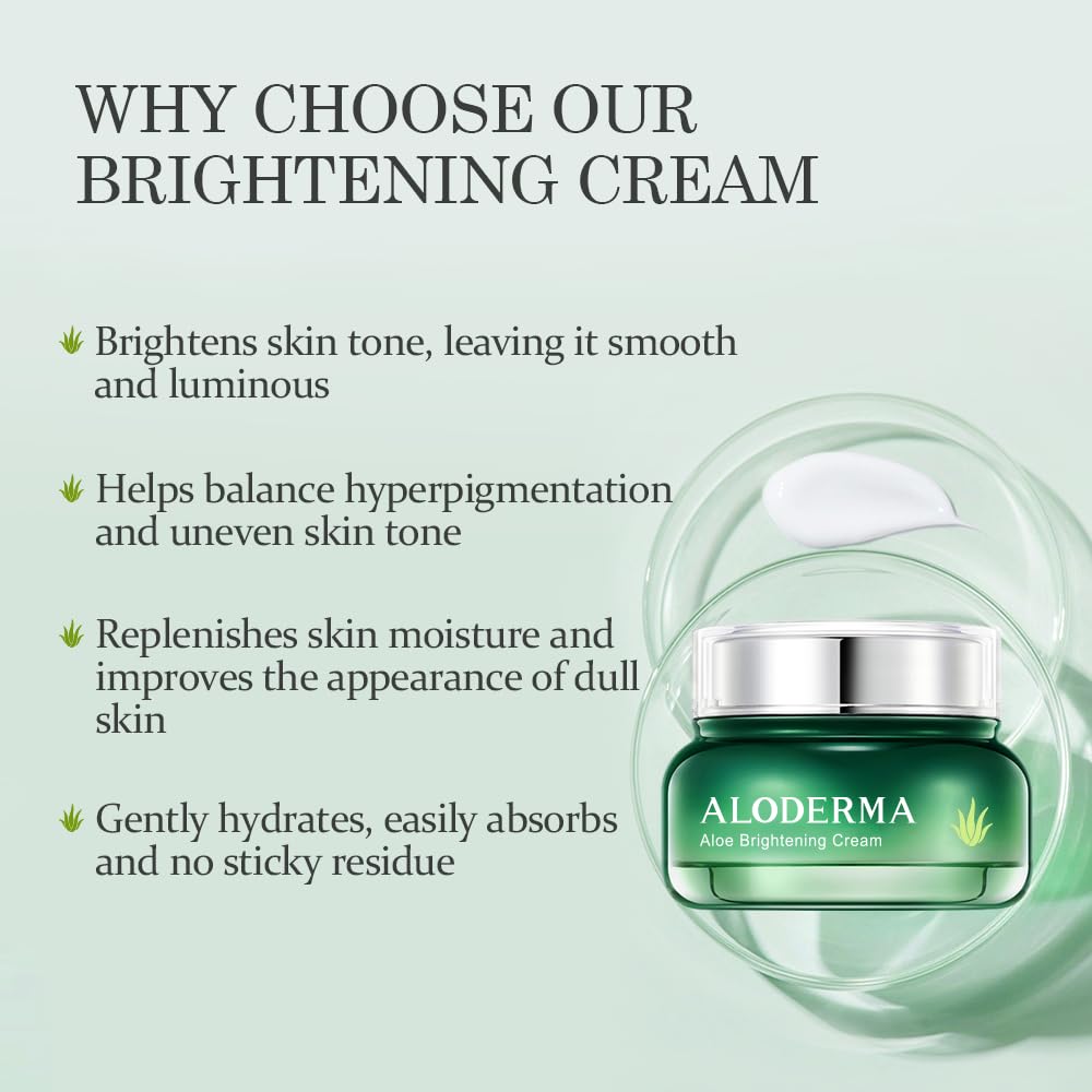 Apply Aloderma Brightening Cream as part of daily routine