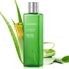 Aloderma Fresh Aloe Vera Face Hydrator bottle offering lightweight hydration.
