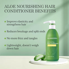 Aloderma organic aloe vera leaf close-up highlighting freshness of ingredients