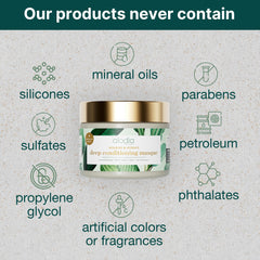 ALODIA Deep Conditioning Masque avocado and peppermint oil ingredients.
