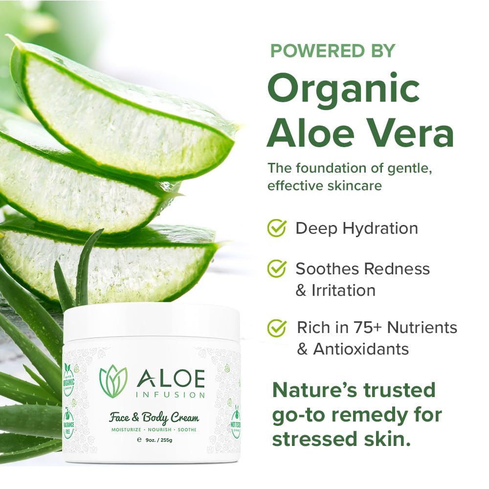 Jojoba oil in Aloe Infusion supports light, fast-absorbing hydration.